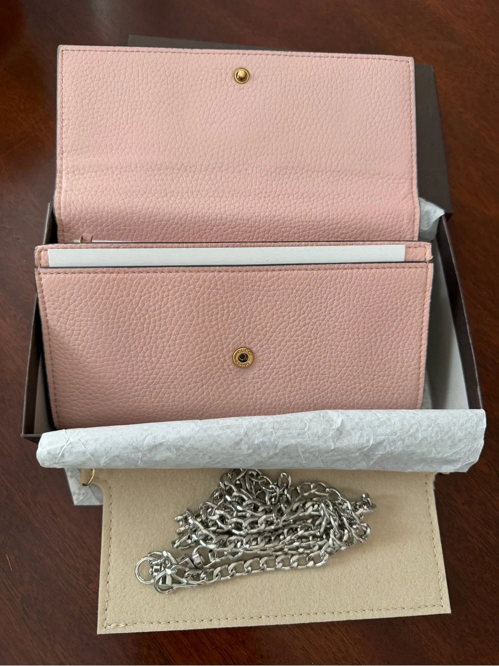 Gucci Animalier Continental Long Wallet Bee Blind For Love Pink - Picture 2 of 10